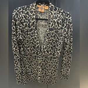 Tory Burch Leopard Cardigan